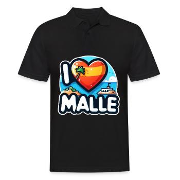 I Love Malle Mallorca Urlaub Bier Spanien Urlaub - Männer Poloshirt - Schwarz - Vorne - Kai (181cm)