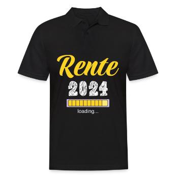 Rentner 2024 Ruhestand 2024 Der Countdown läuft - Männer Poloshirt - Schwarz - Vorne - Kai (181cm)