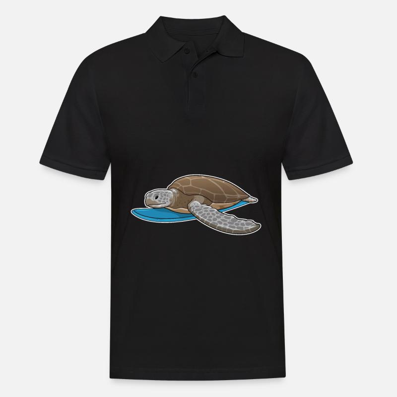 Turtle Surfer Planche de surf - Polo Homme - noir