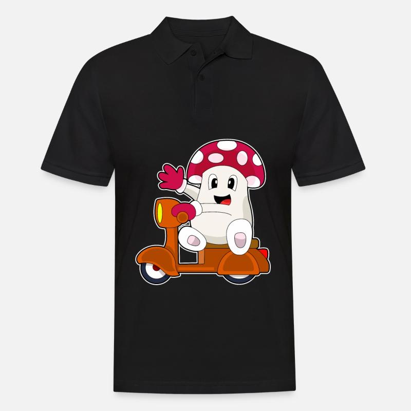 Pilz Motorroller - Männer Poloshirt - Schwarz