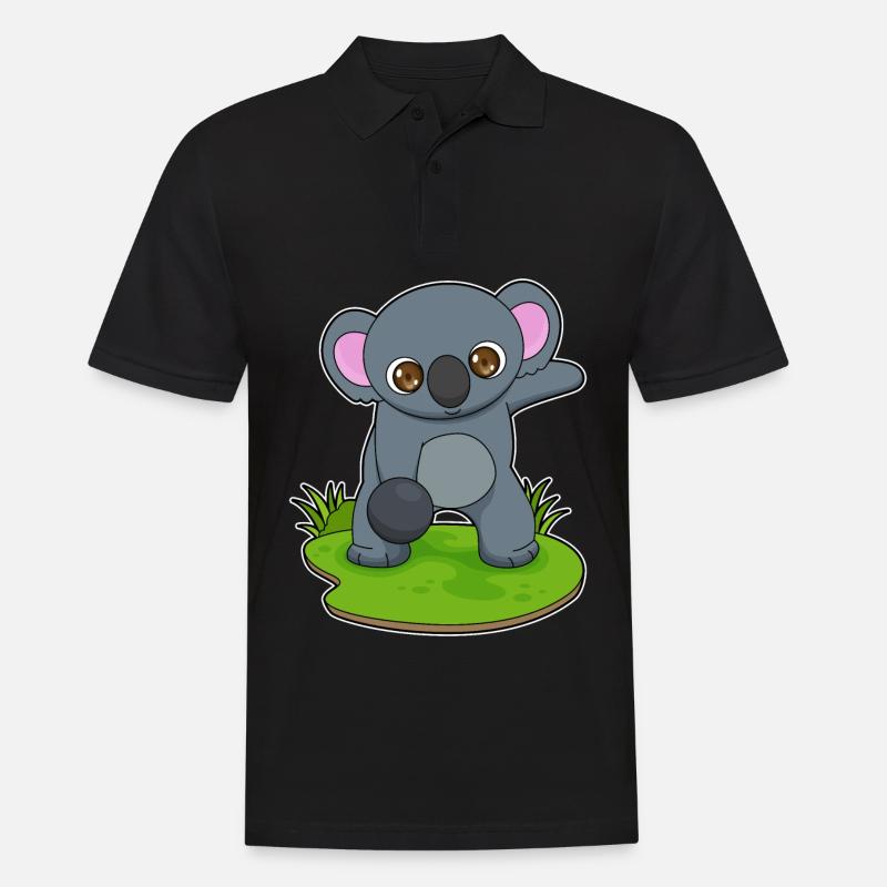 Koala Bowling Bowlingkugel - Männer Poloshirt - Schwarz