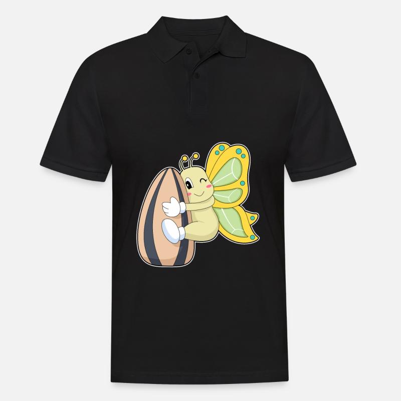 Schmetterling Samen - Männer Poloshirt - Schwarz