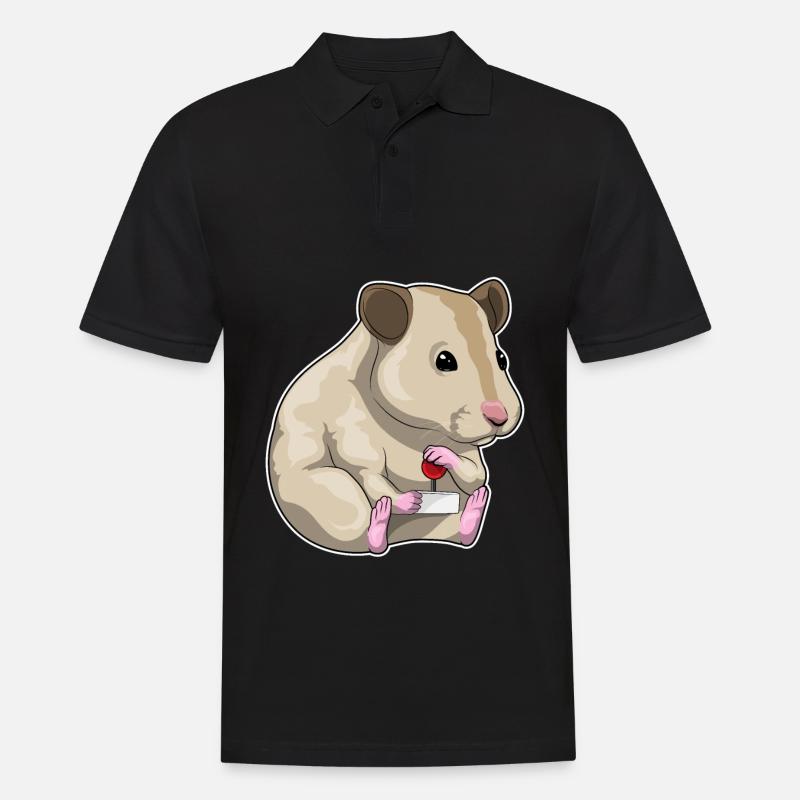 Hamster Gamer Controller - Männer Poloshirt - Schwarz