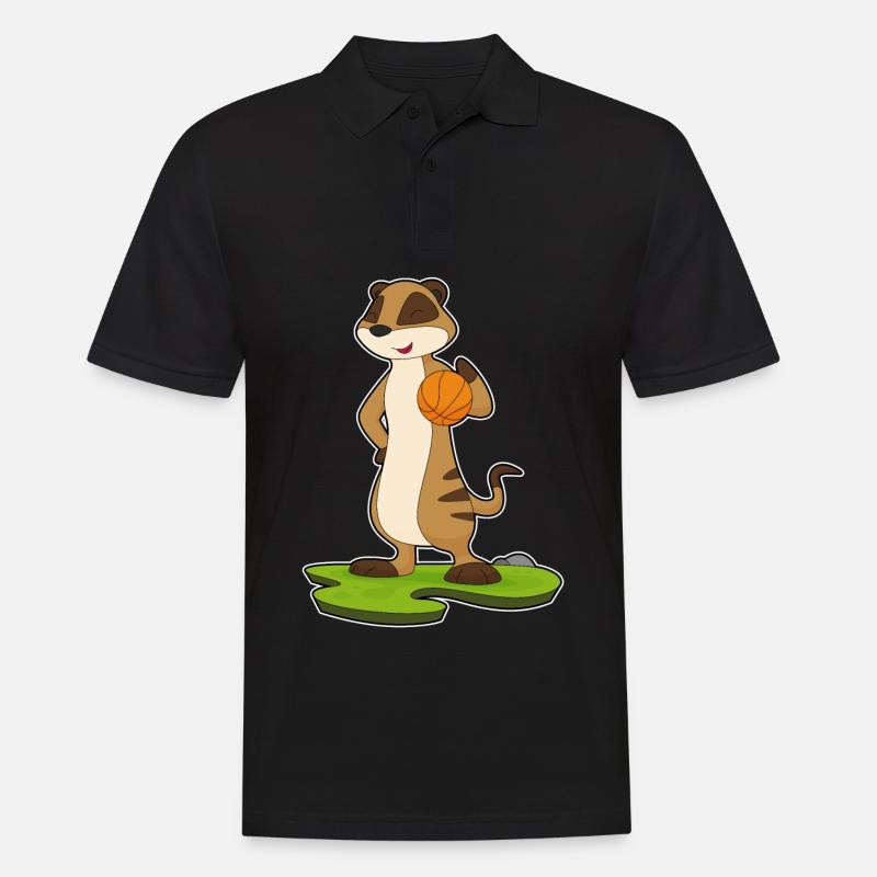 Suricate Basketteur Basketteur Basket-ball - Polo Homme - noir