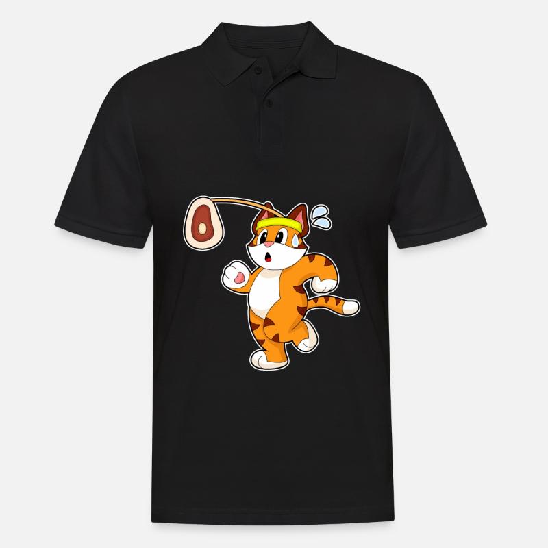 Tiger Fleisch - Männer Poloshirt - Schwarz