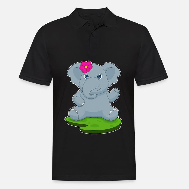 Fleur d’éléphant - Polo Homme - noir