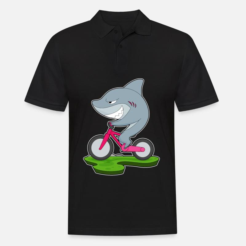 Bicicletta Shark - Polo da uomo - nero