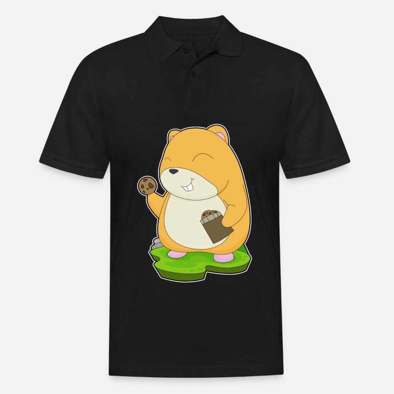 Biscuits pour hamsters - Polo Homme - noir