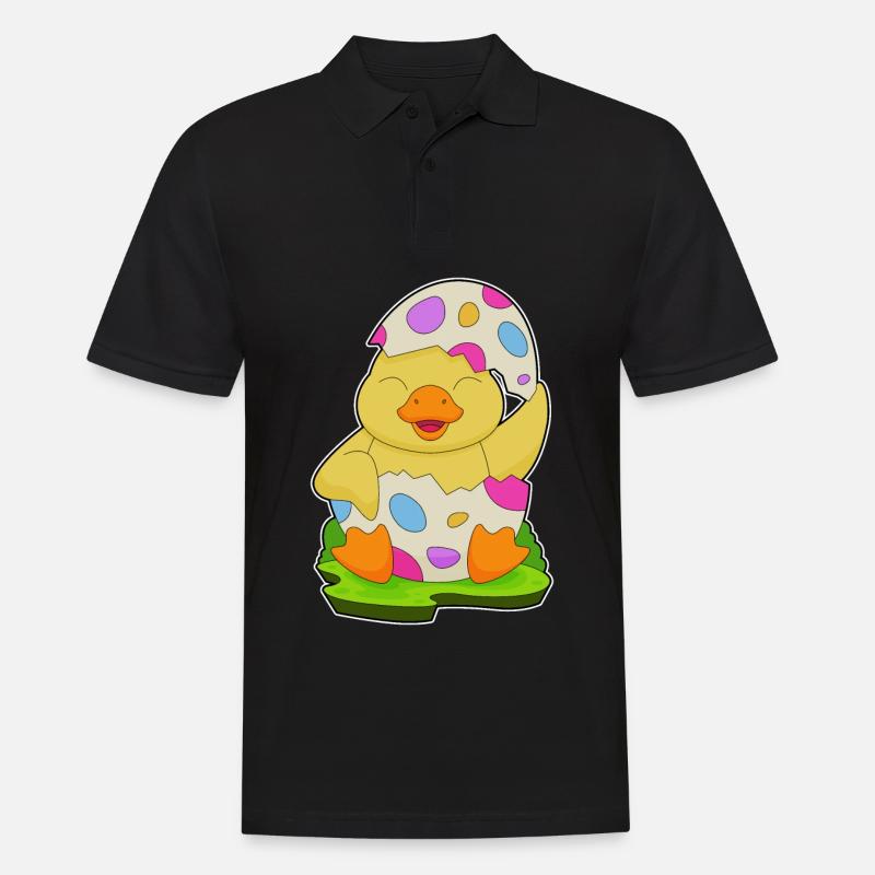 Duck Easter Easter Egg - Men's Polo Shirt - black