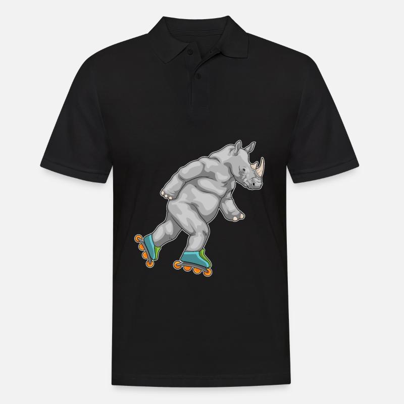 Nashorn Inline skating Rollschuhe - Männer Poloshirt - Schwarz