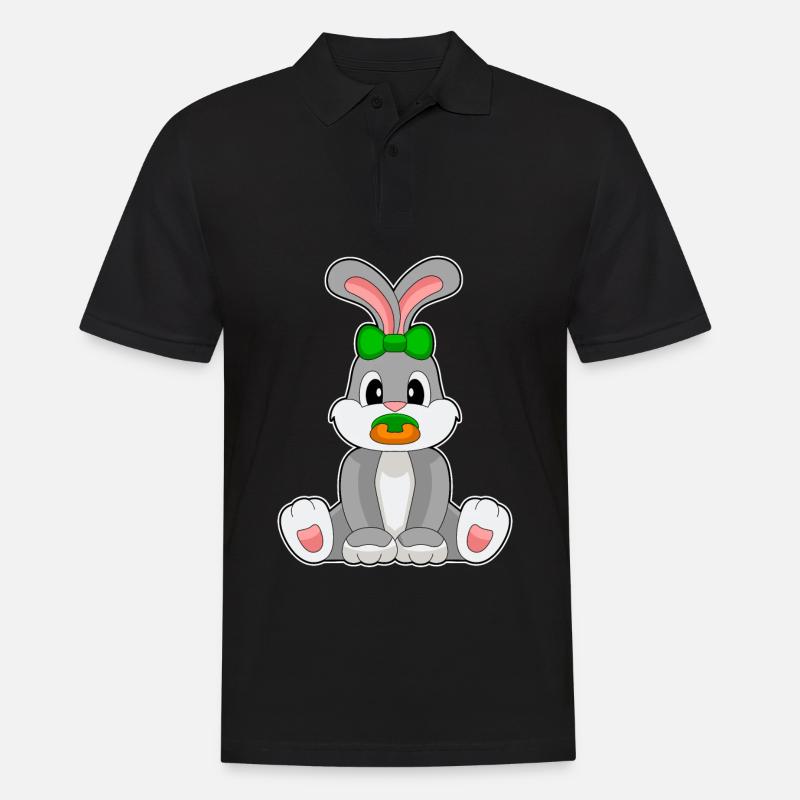 Sucette pour bébé lapin - Polo Homme - noir