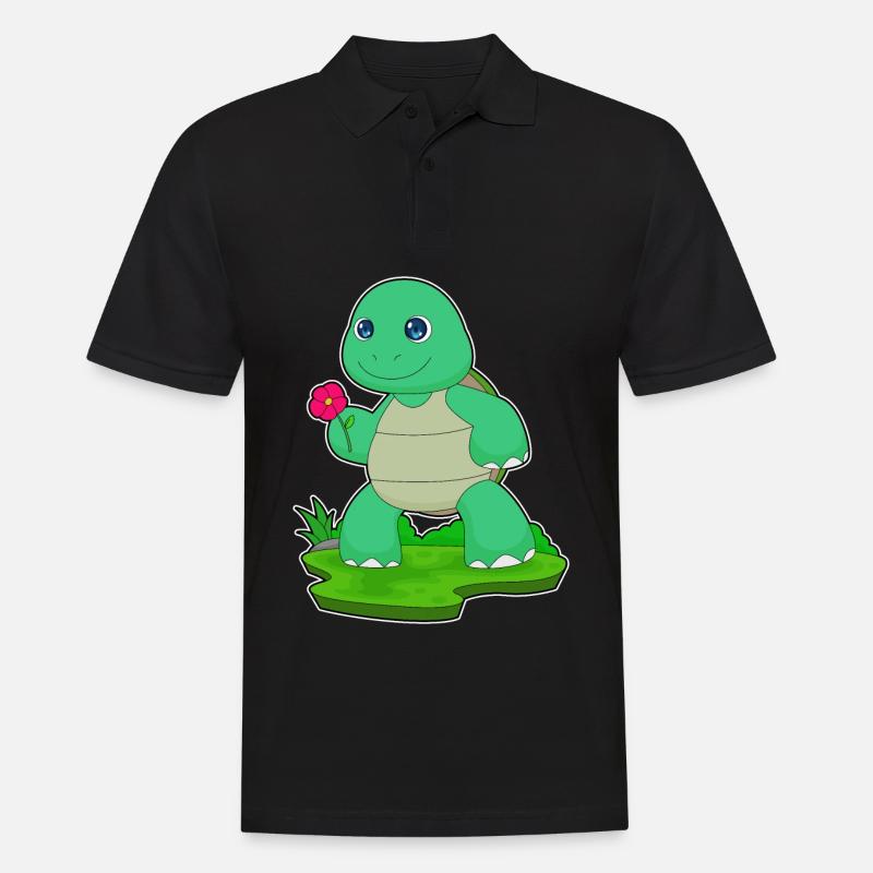 Fleur de tortue - Polo Homme - noir