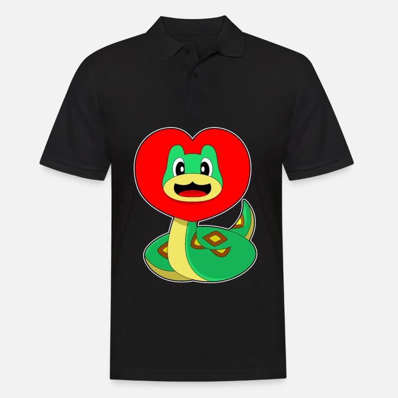 Snake Heart - Men's Polo Shirt - black
