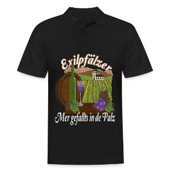 Lustiges Exilpfälzer Pälzer Pfälzer Pfalz Mundart - Männer Poloshirt - Schwarz - Vorne - Kai (181cm)