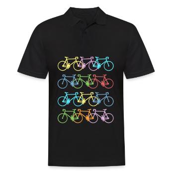 Vélo vélo de route vélo de montagne vélo cadeau - Polo Homme - noir - Devant - Kai (181cm)