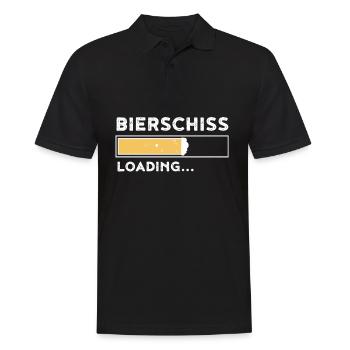 Bierschiss loading Lustiges Bier Säufer Geschenk - Männer Poloshirt - Schwarz - Vorne - Kai (181cm)
