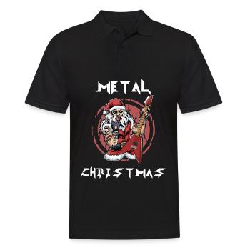 Heavy Metal Christmas Santa Claus Rock Musique - Polo Homme - noir - Devant - Kai (181cm)