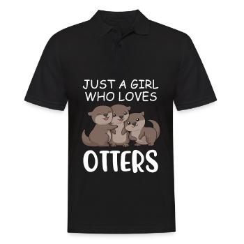 Loutre Chemise Filles Loutre Cadeau Femmes Loutre - Polo Homme - noir - Devant - Kai (181cm)