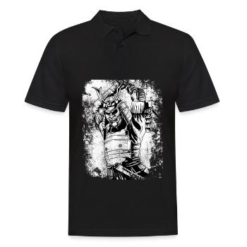 Vintage samurai shirt japan 7 virtues samurai - Men's Polo Shirt - black - Front - Kai (181cm)