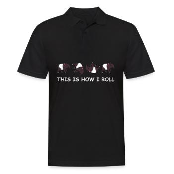 Schabracken-Tapir Tshirt This Is How I Roll Tapir - Men's Polo Shirt - black - Front - Kai (181cm)