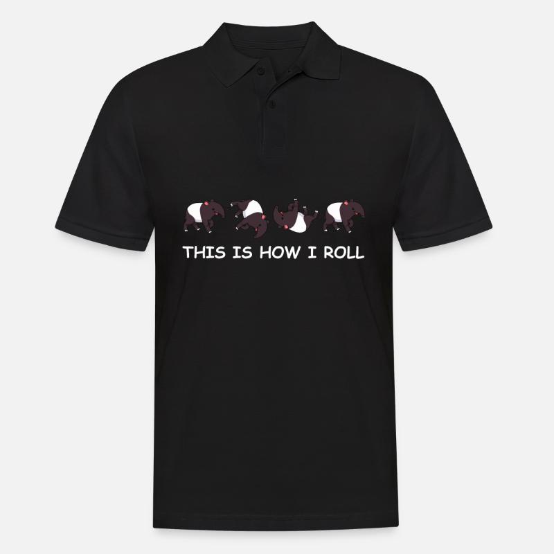 Schabracken-Tapir Tshirt This Is How I Roll Tapir - Männer Poloshirt - Schwarz