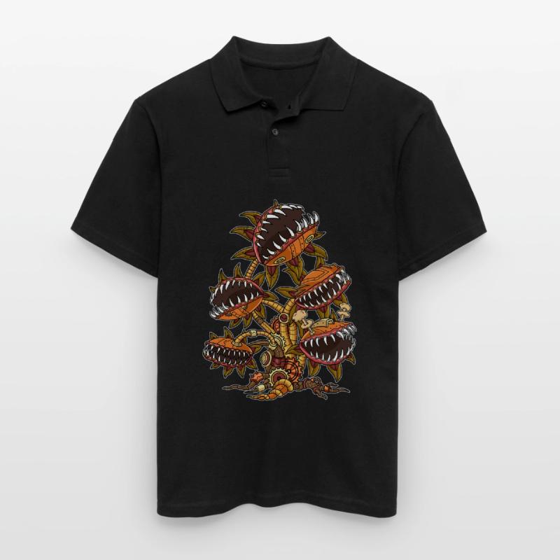 Carnivorous Venus Flytrap Steampunk Men's Polo Shirt
