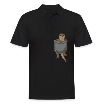 Loutre cadeau femmes laotte de mer Tshirt Hommes Loutre - Polo Homme - noir - Devant - Kai (181cm)