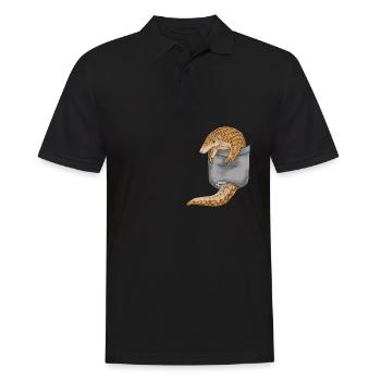Schuppentier Geschenk Pangolin Tshirt Schuppentier - Männer Poloshirt - Schwarz - Vorne - Kai (181cm)