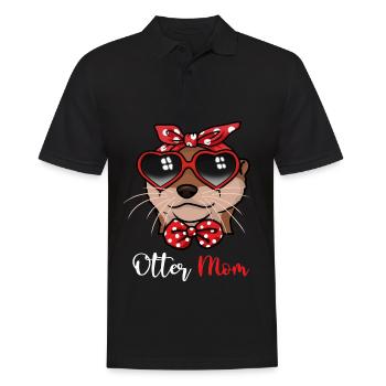 Loutre cadeau femmes loutre amoureux de la loutre - Polo Homme - noir - Devant - Kai (181cm)
