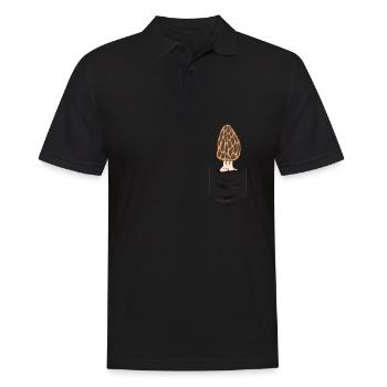 morille champignon chasseur de champignons mycologie morilles de champignons - Polo Homme - noir - Devant - Kai (181cm)
