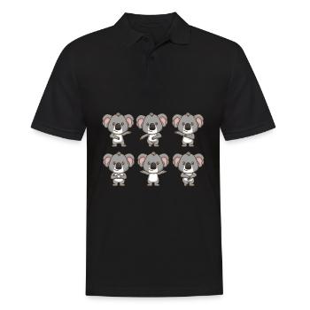 Koala Geschenk Frauen Australien Eukalyptus Koala - Männer Poloshirt - Schwarz - Vorne - Kai (181cm)