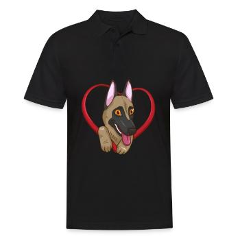Belgian Malinois Belgian Shepherd Dog - Men's Polo Shirt - black - Front - Kai (181cm)