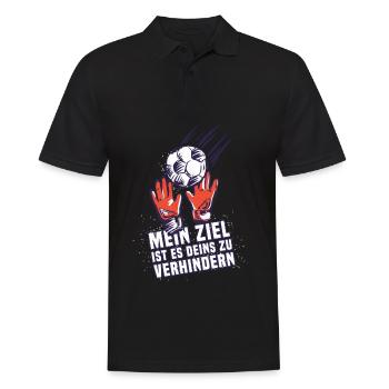 Mein Ziel ist es deins zu verhindern - Männer Poloshirt - Schwarz - Vorne - Kai (181cm)