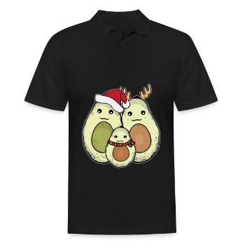 Avocado Lover Gift Christmas Avocado - Men's Polo Shirt - black - Front - Kai (181cm)