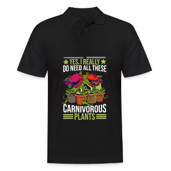 Carnivorous plants Venus flytrap - Men's Polo Shirt - black - Front - Kai (181cm)