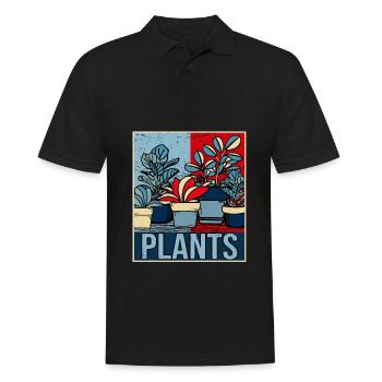 Retro Pflanzen Geschenk Floristin Vintage Blumen - Männer Poloshirt - Schwarz - Vorne - Kai (181cm)