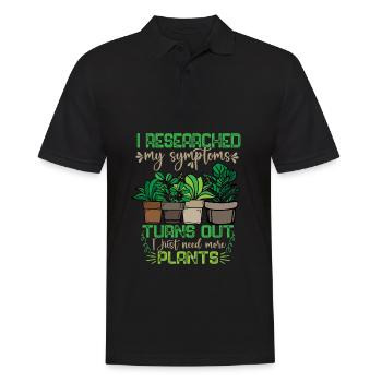 Topfpflanzen Geschenk Frauen Floristin Pflanzen - Männer Poloshirt - Schwarz - Vorne - Kai (181cm)