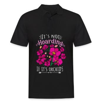 Orchidee Geschenkidee Frauen Floristin Orchidee - Männer Poloshirt - Schwarz - Vorne - Kai (181cm)