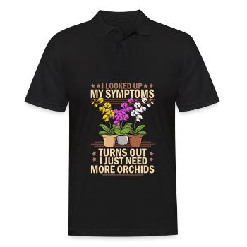 Orchidee Geschenk Frauen Blumen Gärtner Floristin - Männer Poloshirt - Schwarz - Vorne - Kai (181cm)