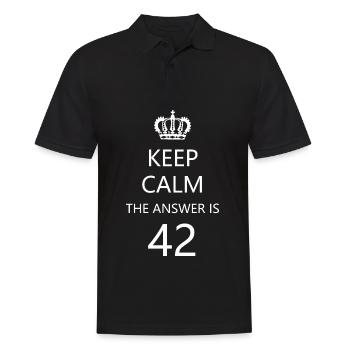 Answer 42 - Men's Polo Shirt - black - Front - Kai (181cm)
