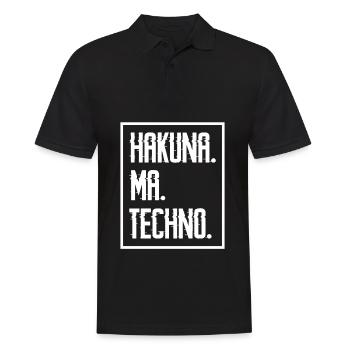 Techno Rave - Men's Polo Shirt - black - Front - Kai (181cm)