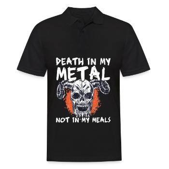 Death Metal Vegan - Polo Homme - noir - Devant - Kai (181cm)