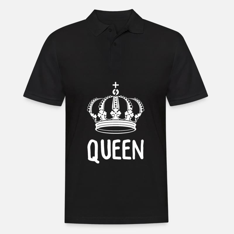 King Queen Partnerlook - Männer Poloshirt - Schwarz
