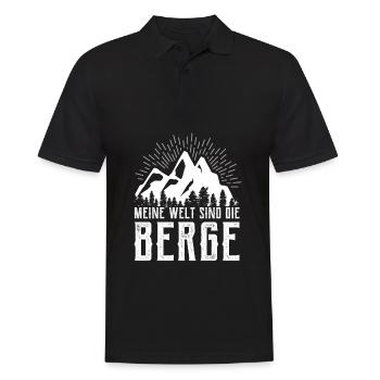 Lustiger Wander Spruch Damen Geschenk Berg Wandern - Männer Poloshirt - Schwarz - Vorne - Kai (181cm)