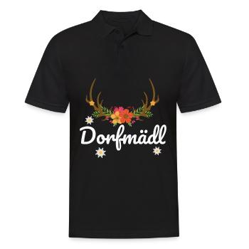 Dorfmädel Dorfmädchen Dorf Dorfmädl Damen - Männer Poloshirt - Schwarz - Vorne - Kai (181cm)