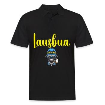 Lausbua Lausbub Lederhosen Trachten - Männer Poloshirt - Schwarz - Vorne - Kai (181cm)