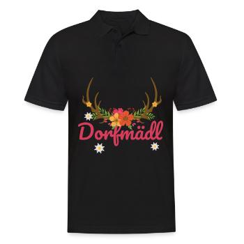 Dorfmädel Dorfmädchen Dorf Dorfmädl Damen - Männer Poloshirt - Schwarz - Vorne - Kai (181cm)