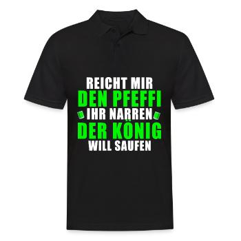 Pfefferminz Likör Pfeffi Vatertag Sauf - Männer Poloshirt - Schwarz - Vorne - Kai (181cm)
