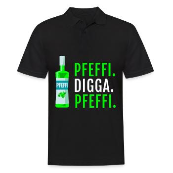 Pfefferminz Likör Pfeffi Vatertag Sauf - Männer Poloshirt - Schwarz - Vorne - Kai (181cm)