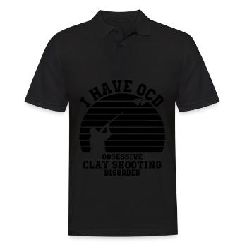 Tontaubenschießen Sprüche | Skeet Hobby Geschenke - Männer Poloshirt - Schwarz - Vorne - Kai (181cm)